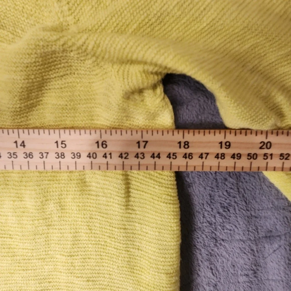 Eileen Fisher Open Front Cardigan Organic Linen Cotton Yellow Small S5LFV